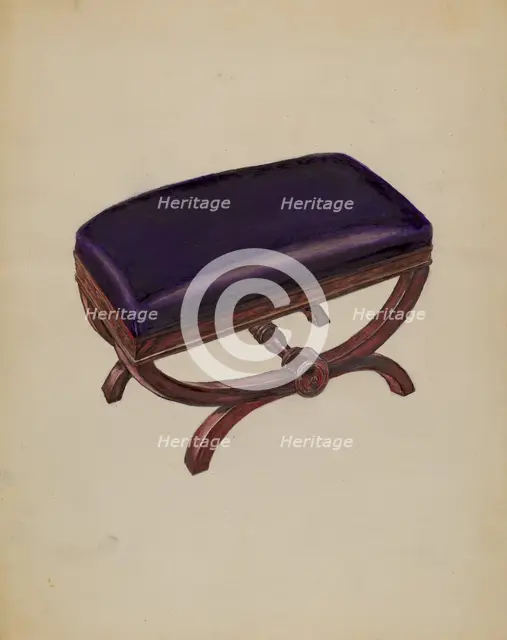 Stool-Living Room, 1935/1942. Creator: Carl Weiss.