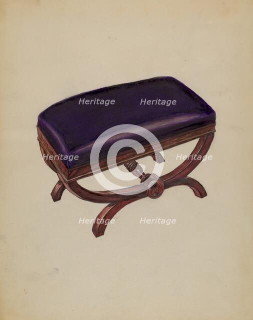 Stool-Living Room, 1935/1942. Creator: Carl Weiss.