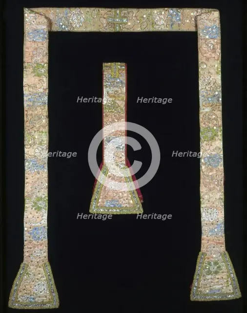 Stole, Maniple, Pair of Amice, Spain, Late 17th/early 18th century. Creator: Unknown.
