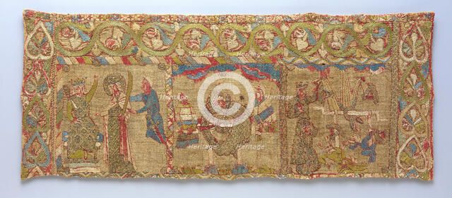 Stole with the Martyrdom of St. Catherine, German, ca. 1200. Creator: Unknown.