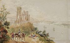 Stolzenfels on the Rhine, c1850. Creator: George Baxter