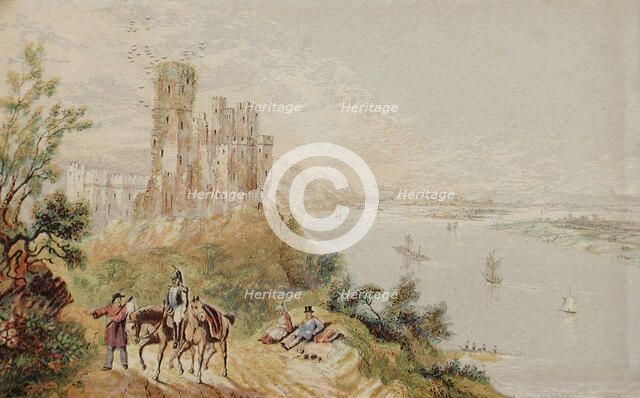 Stolzenfels on the Rhine, c1850. Creator: George Baxter.
