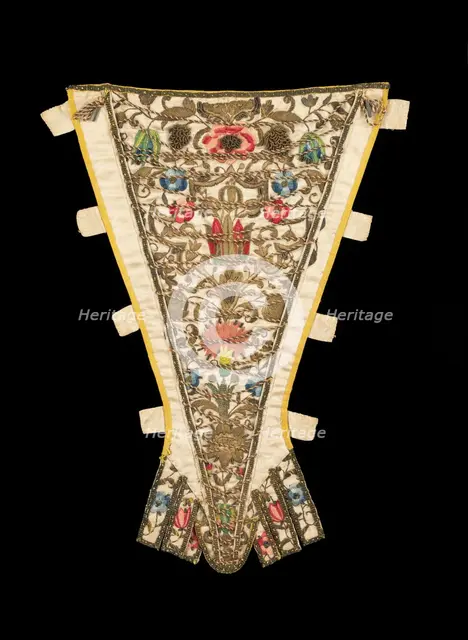 Stomacher, British, ca. 1720. Creator: Unknown.