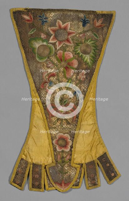 Stomacher, England, 17th century. Creator: Unknown.