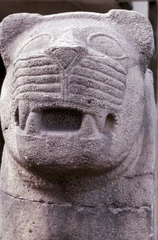 Stone carving of a lion, Hittite