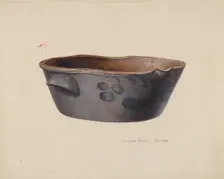 Stone Cream Crock, c. 1939. Creator: Henrietta S. Hukill