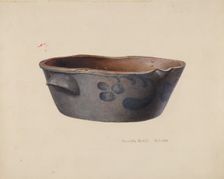 Stone Cream Crock, c. 1939. Creator: Henrietta S. Hukill