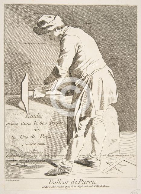 Stone Cutter, 1737. Creator: Caylus, Anne-Claude-Philippe de.