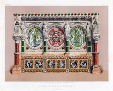 Stone and Marble Reredos 19th century.Artist: John Burley Waring