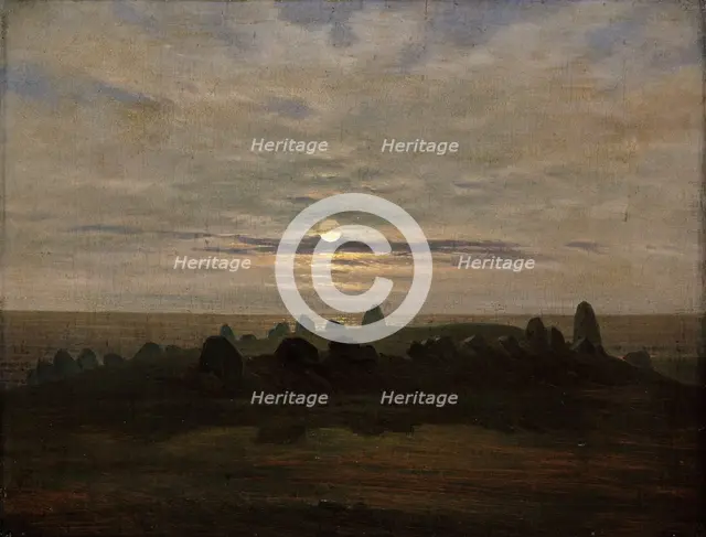 Stone age stronghold at Nobbin, island of Rügen. Artist: Carus, Carl Gustav (1789-1869)