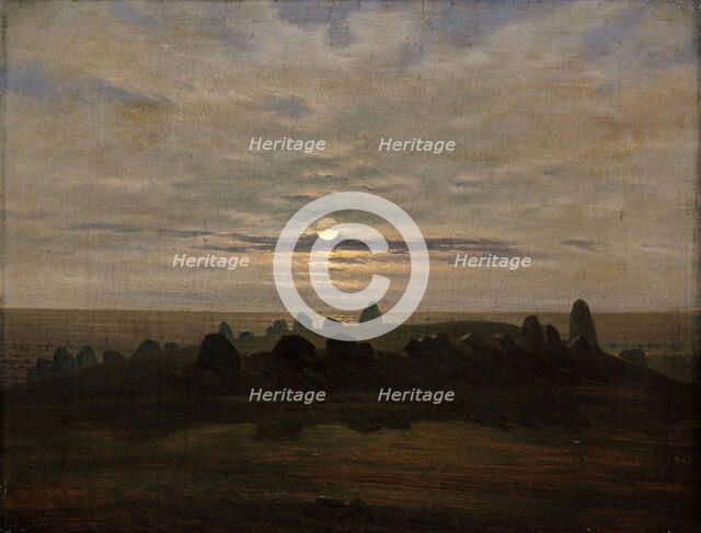 Stone age stronghold at Nobbin, island of Rügen. Artist: Carus, Carl Gustav (1789-1869)