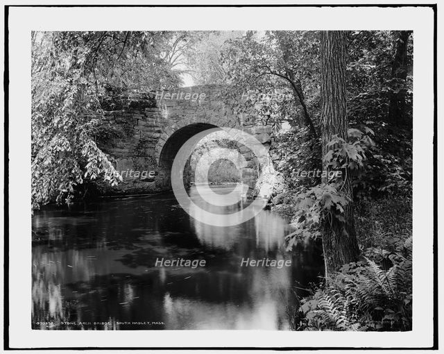 Stone arch bridge, South Hadley, Mass., c1908. Creator: Unknown.