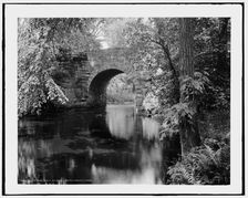 Stone arch bridge, South Hadley, Mass., c1908. Creator: Unknown