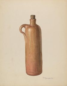 Stone Bottle, c. 1940. Creator: Carl Buergerniss
