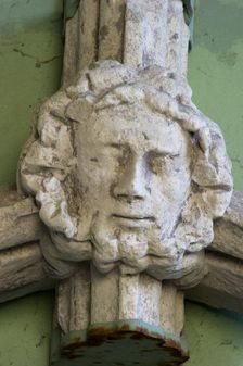 Stone boss, Greyfriars, Great Yarmouth, Norfolk, c2010. Artist: Steve Cole