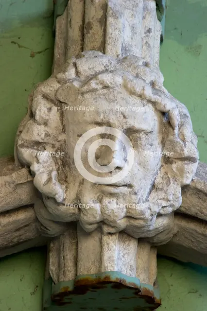 Stone boss, Greyfriars, Great Yarmouth, Norfolk, c2010. Artist: Steve Cole.
