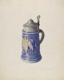 Stone Beer Mug, c. 1939. Creator: Carl Buergerniss
