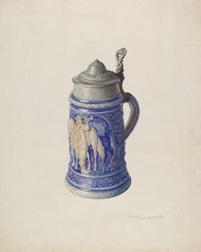 Stone Beer Mug, c. 1939. Creator: Carl Buergerniss