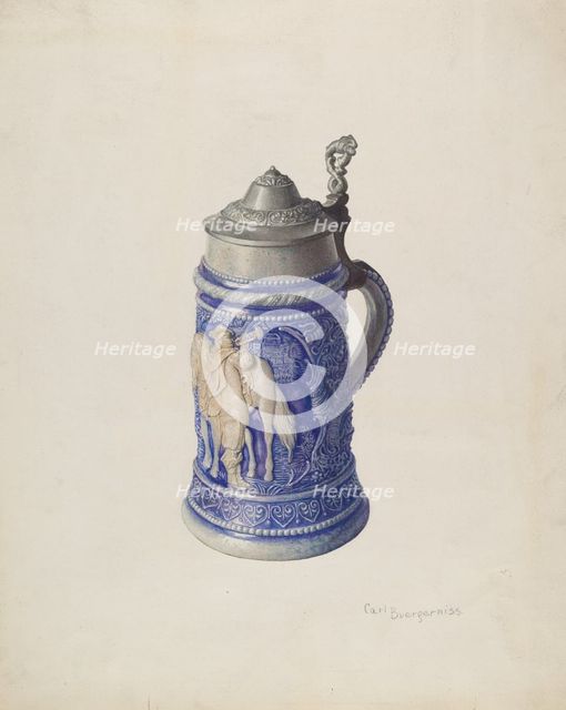 Stone Beer Mug, c. 1939. Creator: Carl Buergerniss.