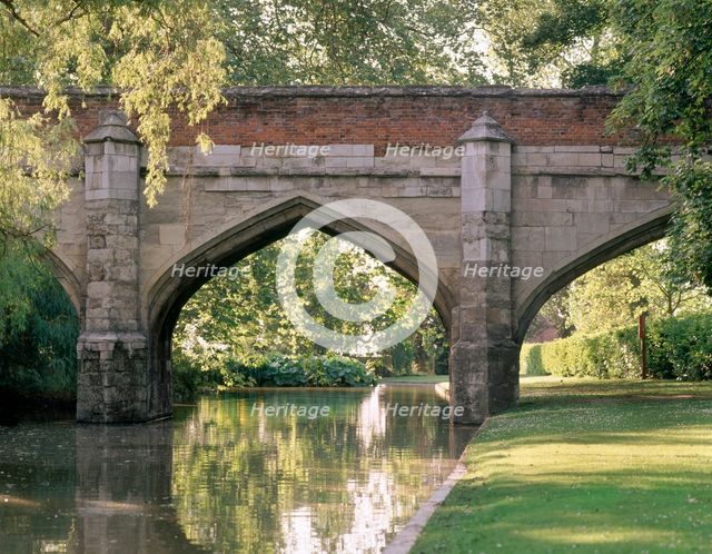 Stone bridge over the moat of Eltham Palace, Greenwich, London, 2004. Artist: Unknown.