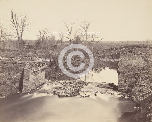 Stone Bridge - Bull Run, 1862. Creator: Mathew Brady.