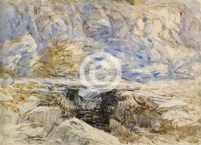 Stone Bridge, Wales, 1844-1856. Creator: David Cox the Elder.