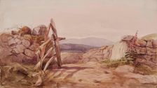 Stone Dyke and Broken Gate, c1840s. Creator: John Phillip
