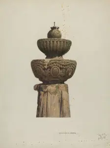 Stone Fountain, 1939. Creator: Raymond E. Noble
