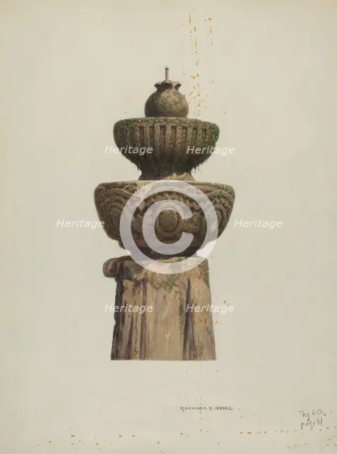 Stone Fountain, 1939. Creator: Raymond E. Noble.