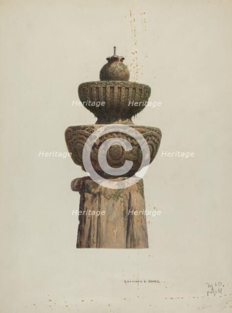 Stone Fountain, 1939. Creator: Raymond E. Noble.