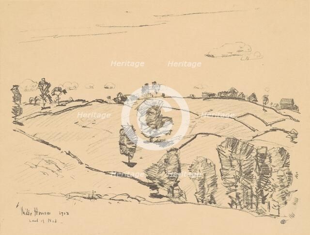 Stone Fences, Land of Nod, 1918. Creator: Frederick Childe Hassam.