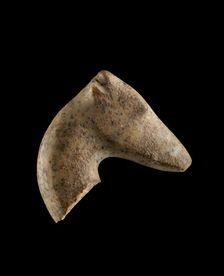 Stone figurine fragment; head of gazelle, 6000-5500 BC