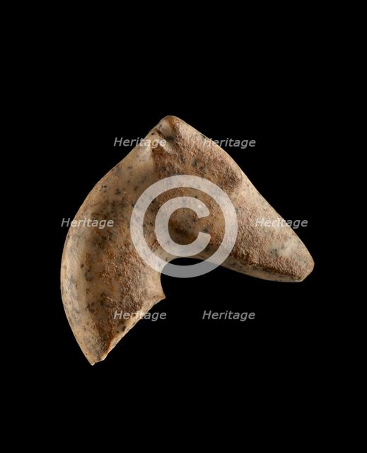 Stone figurine fragment; head of gazelle, 6000-5500 BC. Artist: Unknown.