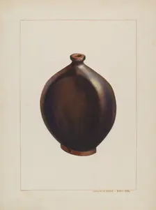 Stone Flask, c. 1938. Creator: Vincent P. Rosel