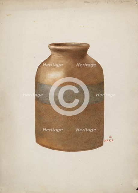 Stone Fruit Jar, 1935/1942. Creator: Margaret Stottlemeyer.