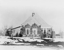 Stone house, with snow on ground, Colorado , between 1903 and 1923. Creator: Unknown