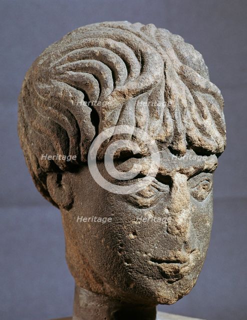 Stone head of Antenociticus, 2nd century BC. Artist: Unknown