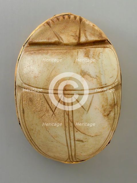 Stone Heart Scarab (image 1 of 2), Probably 18th-20th Dynasty (1569-1081 BCE) or later. Creator: Unknown.