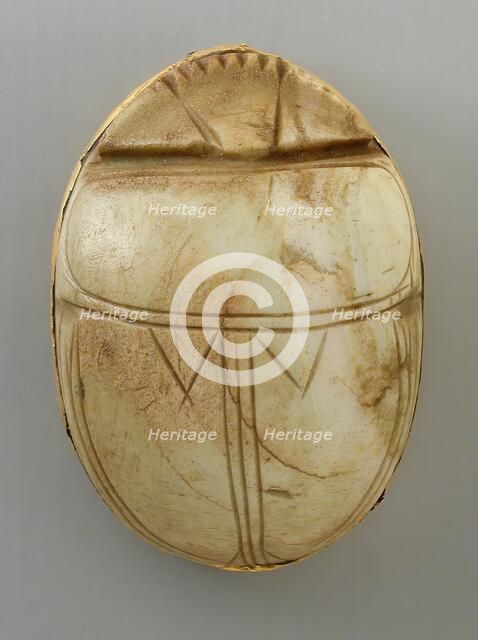 Stone Heart Scarab (image 1 of 2), Probably 18th-20th Dynasty (1569-1081 BCE) or later. Creator: Unknown.