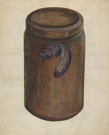 Stone Jar, 1935/1942. Creator: Edna C. Rex
