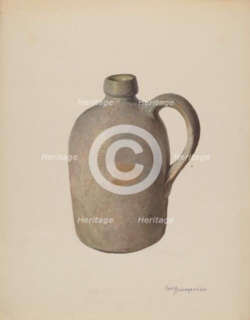 Stone Jug, c. 1940. Creator: Carl Buergerniss.