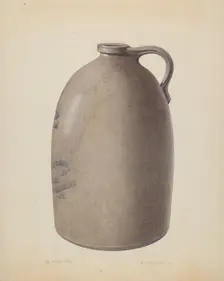 Stone Jug, c. 1937. Creator: Wilford H. Shurtliff