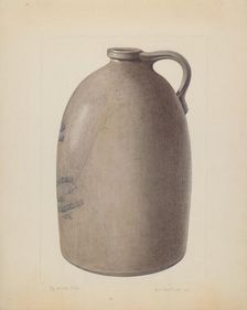 Stone Jug, c. 1937. Creator: Wilford H. Shurtliff