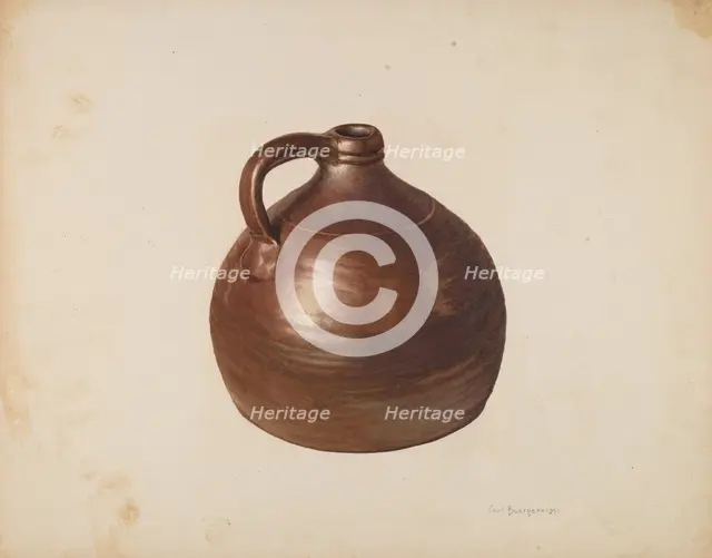 Stone Jug, c. 1939. Creator: Carl Buergerniss.