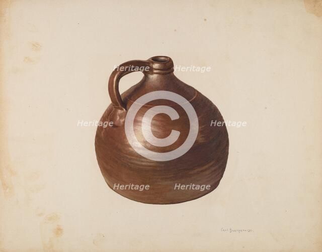 Stone Jug, c. 1939. Creator: Carl Buergerniss.