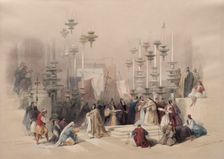 Stone of Unction, Holy Sepulchre, 1839. Creator: David Roberts (British, 1796-1864)