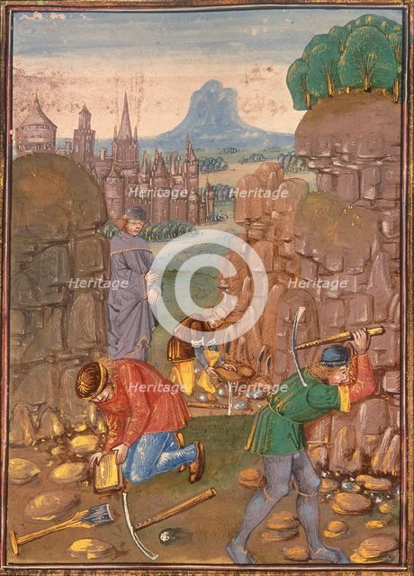 Stone miners, 1482.  Creator: Unknown.