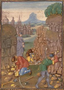 Stone miners, 1482. Creator: Unknown