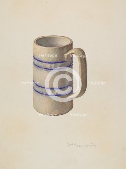 Stone Mug, c. 1939. Creator: Carl Buergerniss.