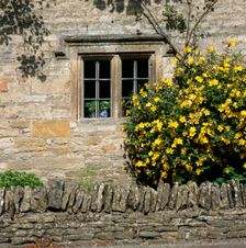 Stone mullioned cottage window, Lower Slaughter, Cotswolds, Gloucestershire, c2000s(?). Artist: Historic England Staff Photographer
